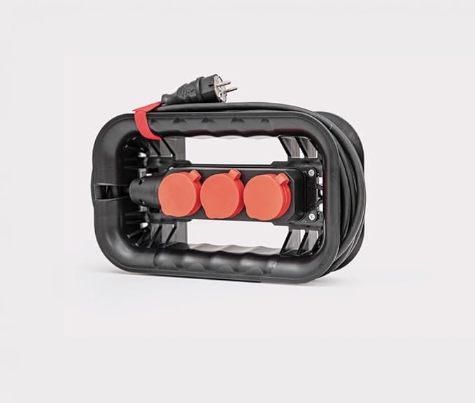 Qbrick System Kabelaufwickler mit Steckdosenleiste Custom Cable Winder Set Kabel Organiser für Werkzeugkisten Werkzeugkoffer Zubehör Modular