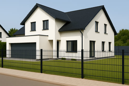 Doppelstabmattenzaun 8/6/8, Anthrazit / Schwarz / Moosgrün