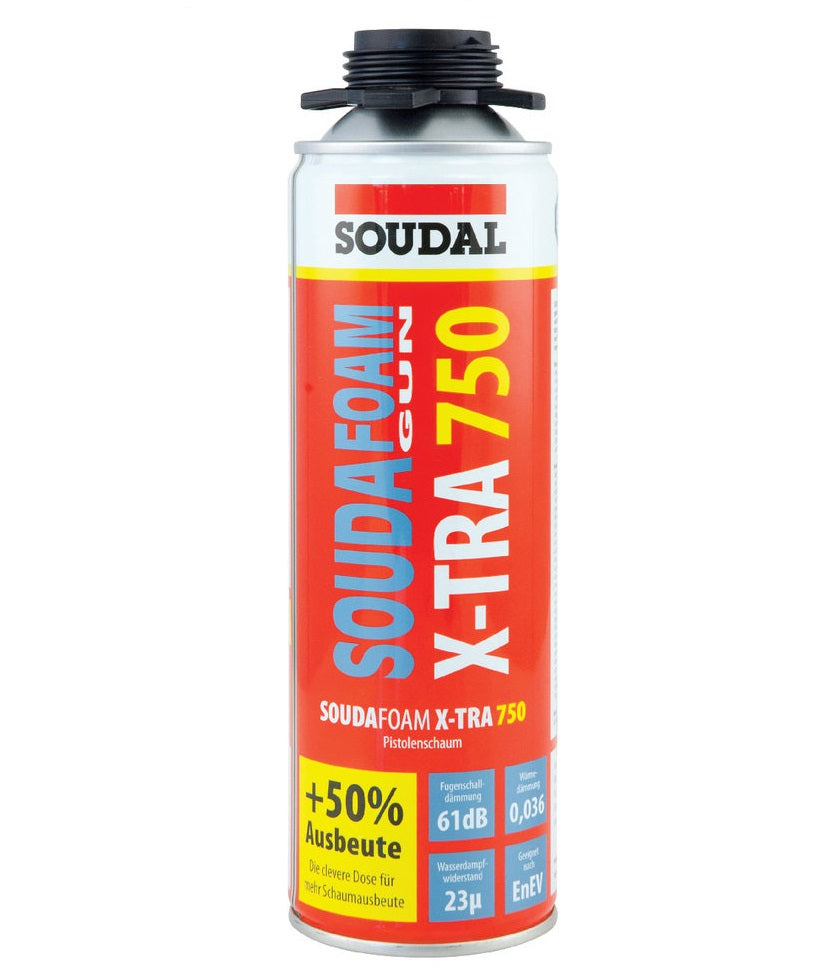 Soudal- Soudafoam X-Tra 750-500ml, Fenster Montage Schaum