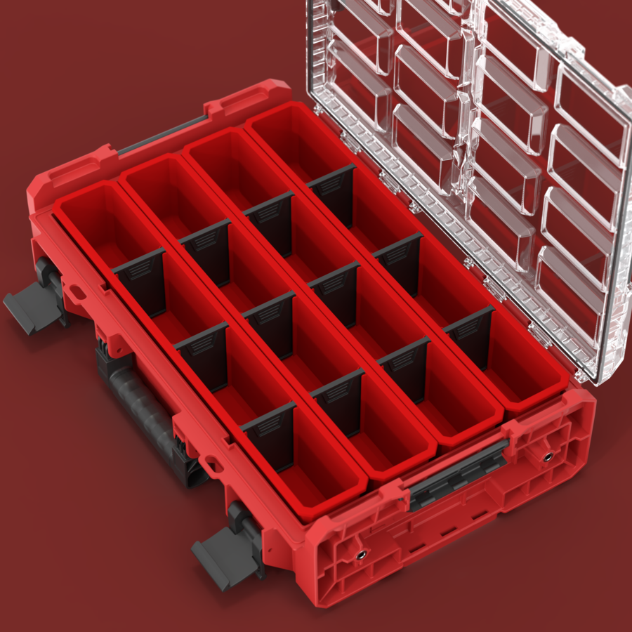 QBRICK SYSTEM ONE ORGANIZER XL 2.0 LONG BIN RED ULTRA HD CUSTOM