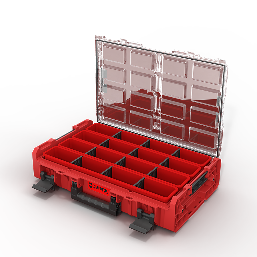 QBRICK SYSTEM ONE ORGANIZER XL 2.0 LONG BIN RED ULTRA HD CUSTOM