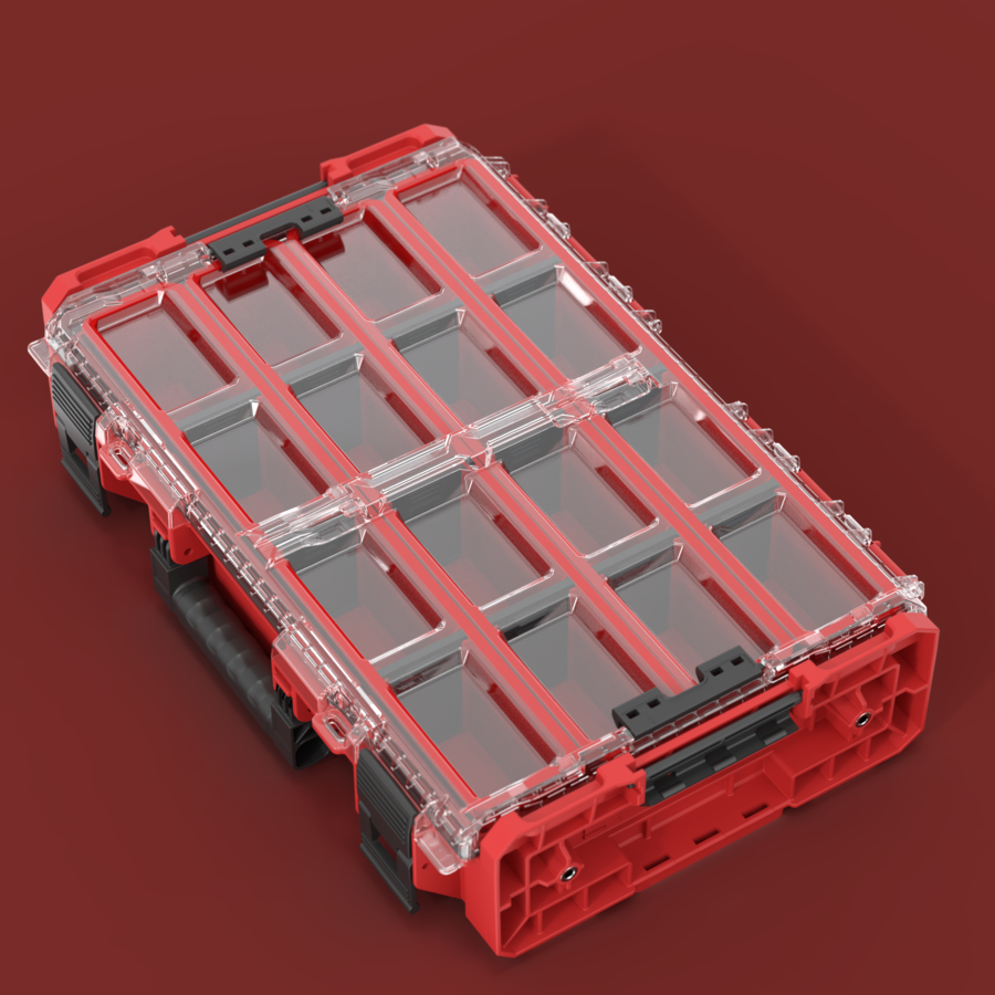 QBRICK SYSTEM ONE ORGANIZER XL 2.0 LONG BIN RED ULTRA HD CUSTOM
